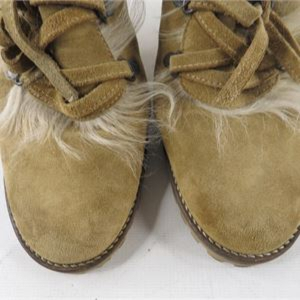 Coach Tan Fur-Accented Mules - Picture 5 of 9